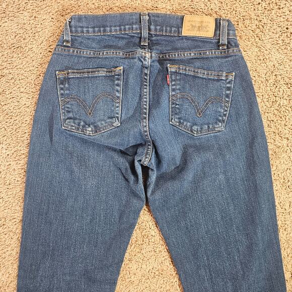 Levis 529 Jeans Womens 4 28x29 Medium Blue Curvy Boot Cut Denim Stretch Cowgirl - Picture 5 of 12